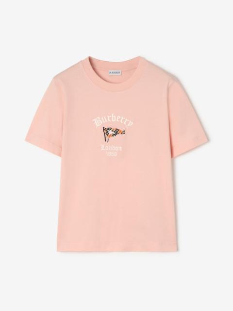Burberry Check Flag Cotton T-shirt