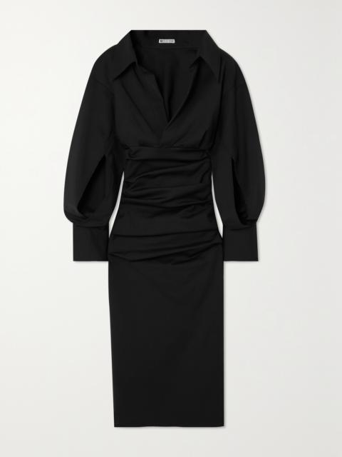MATICEVSKI Indicate Draped Cutout Stretch-jersey Midi Dress