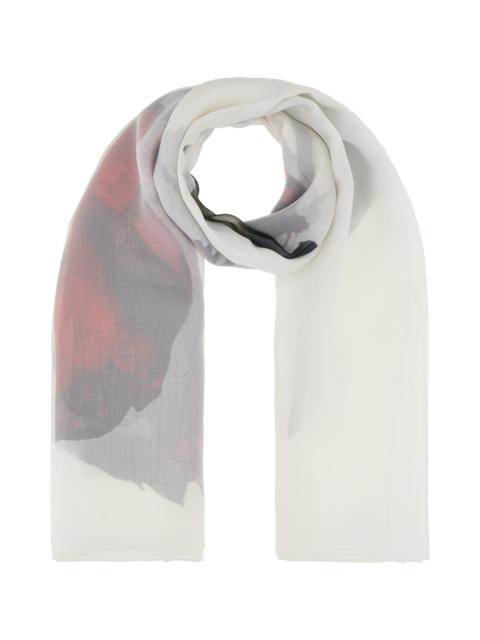 White Silk Scarf