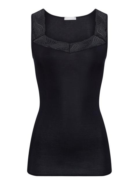 HANRO Cotton Delight Lace Trim Cotton Tank Top