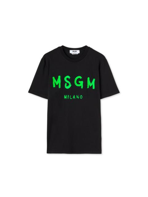 MSGM T-Shirt with brushstroke logo