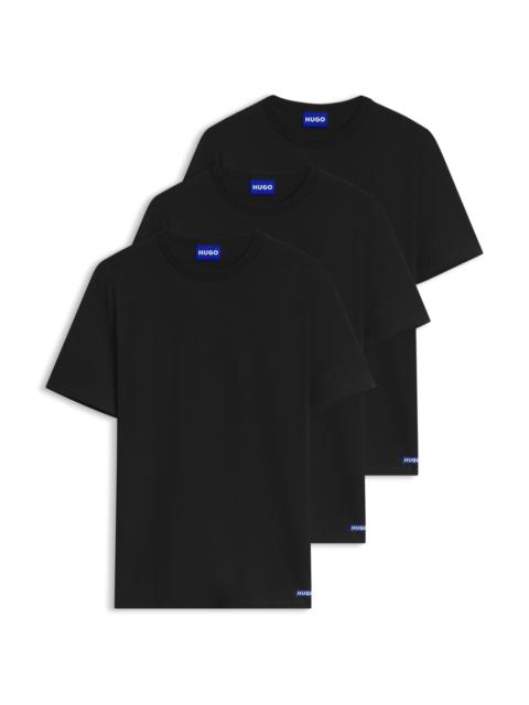 HUGO THREE-PACK OF LOGO-PRINT COTTON T-SHIRTS