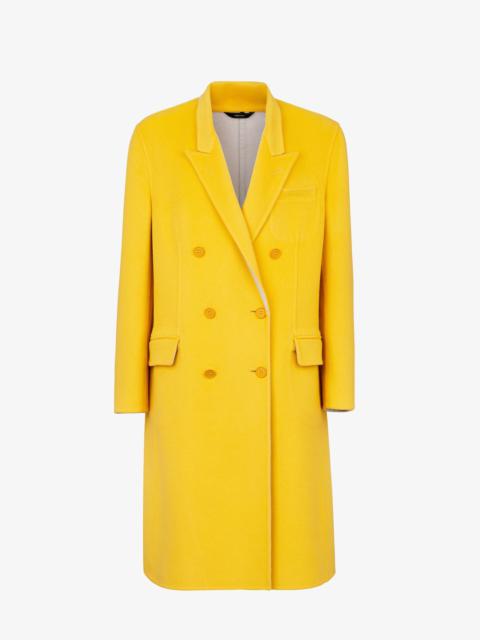 FENDI Yellow cashmere coat