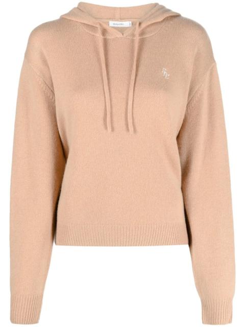 Sporty & Rich fine knit drawstring hoodie