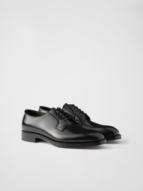 Prada Brushed leather lace-up shoes