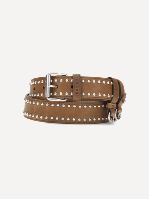 Miu Miu Studded suede Belt