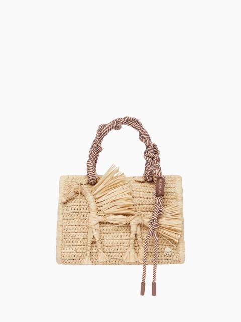 ALÉMAIS Ace Horse Raffia Box Bag in Blonde