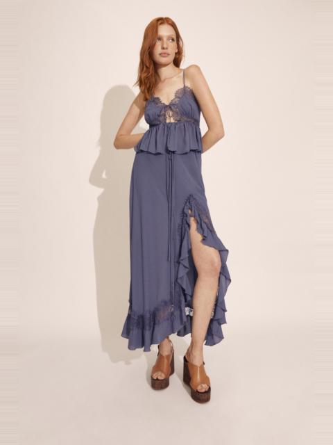 BARDOT Amari Lace Detail Cami In Dusty Blue