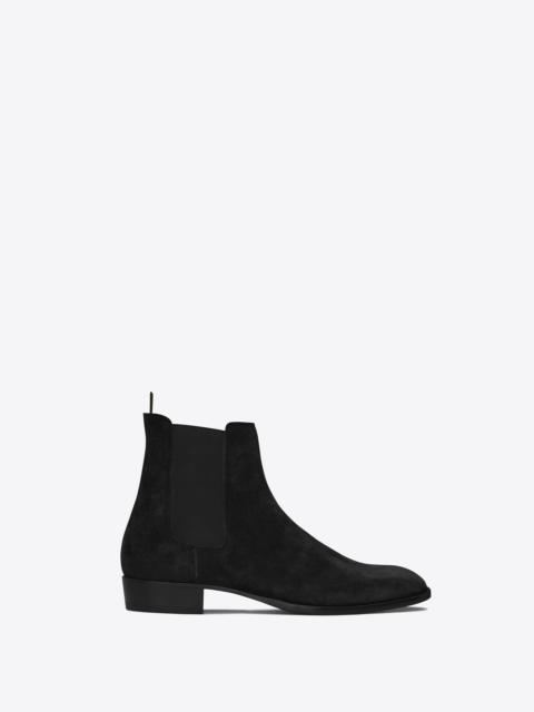 SAINT LAURENT wyatt chelsea boots in suede