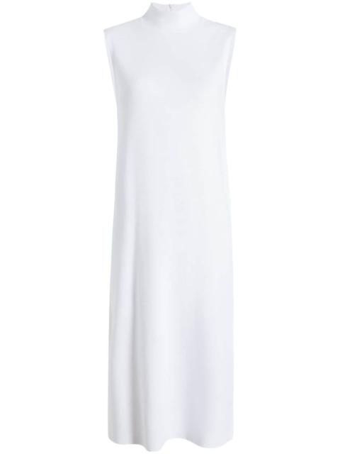 Another Tomorrow mock-neck cotton midi dress