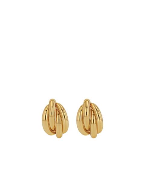 ANINE BING Knot 14kt gold-plated earrings