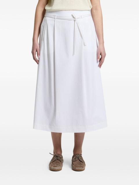 PESERICO midi belted pleated skirt