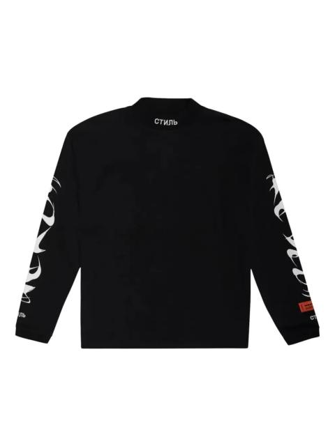 Heron Preston HERON PRESTON HP Brush Long-Sleeve Turtleneck T-shirt 'Black White' HMAB017F21JER001-1001