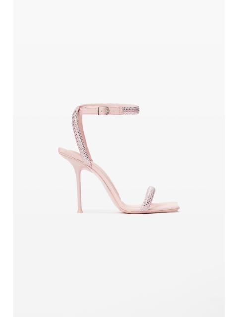 Alexander Wang julie 105mm crystal hotfix ankle strap sandal