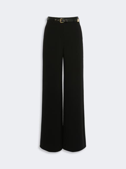 Max Mara AMICO Wide-fit cady trousers - BLACK