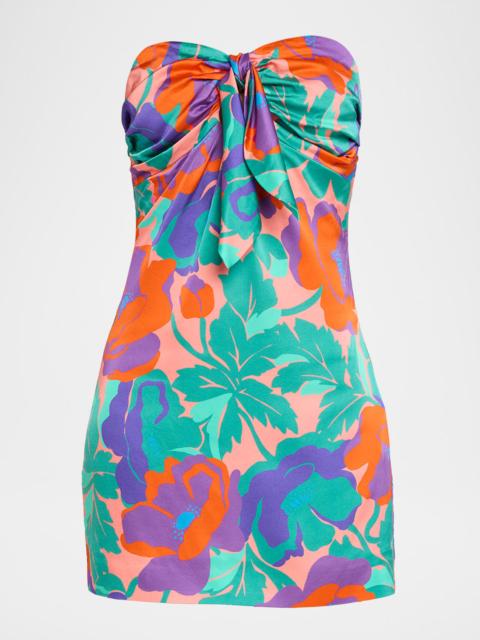 RAMY BROOK Dahlia Orion Strapless Floral-Print Mini Dress