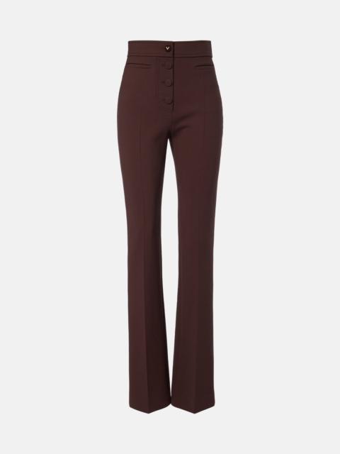 Valentino VGold wool-blend straight pants
