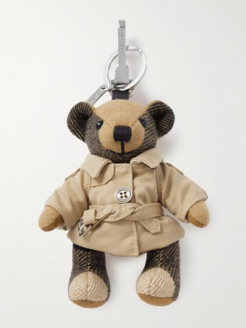 Burberry Silver-tone, Cotton-gabardine And Cashmere Charm