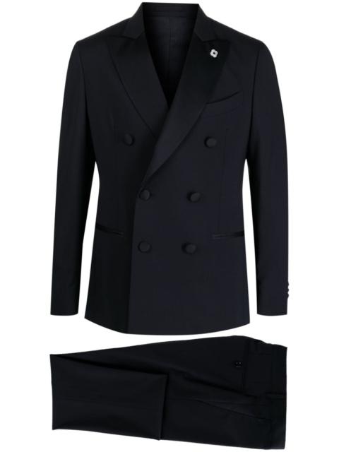 LARDINI double-breasted wool suit