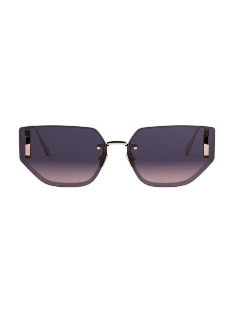 Dior Women's 30Montaigne B3U 65MM Butterfly Sunglasses - Rose Gold Purple