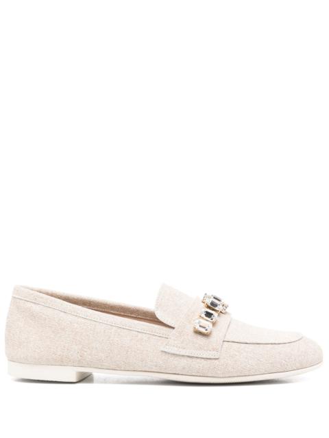 CASADEI Crystal-embellished Loafers