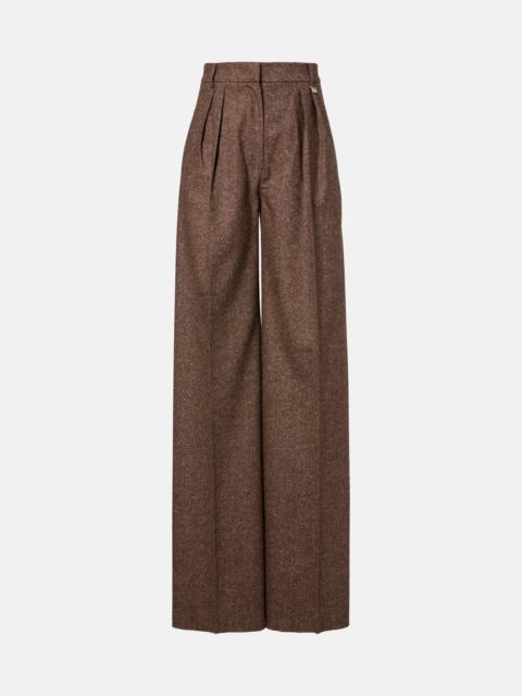 Max Mara Brava wool and silk-blend wide-leg pants
