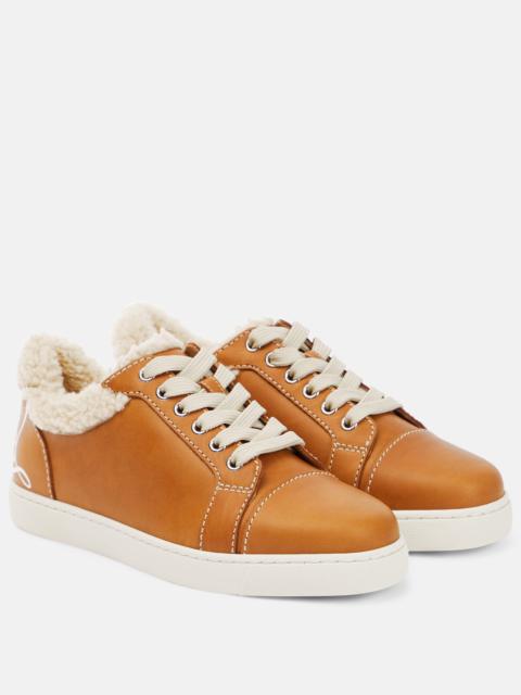 Christian Louboutin Vierissima shearling-trimmed sneakers