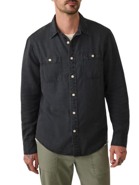 FAHERTY Men's The Tried & True Chambray Workshirt - Durango Black