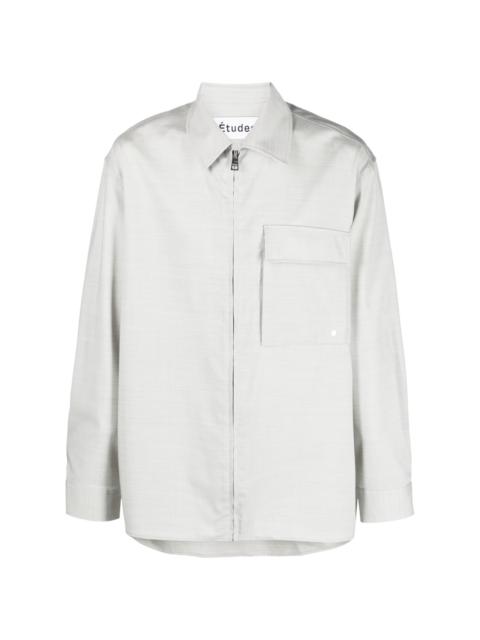 Étude zip-up long-sleeve shirt
