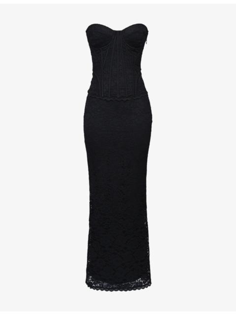 House of CB Solaine Corset Lace Maxi Dress