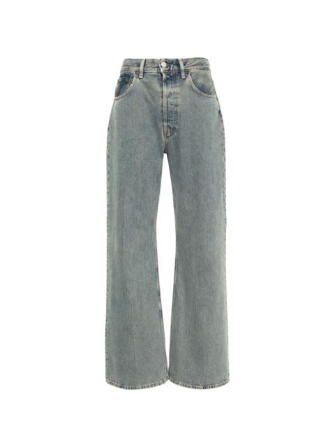 mid-waist wide-leg jeans