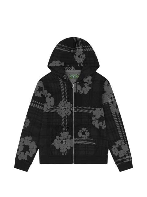 DENIM TEARS patterned zip-up hoodie