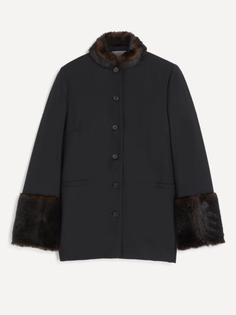 Loulou de Saison Goa Virgin Wool Fur-Trimmed Jacket