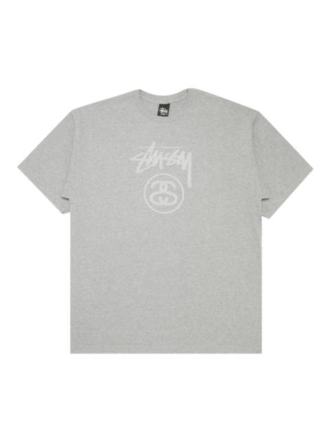 Stussy Stock Tone Logo Tee 'Grey Heather'