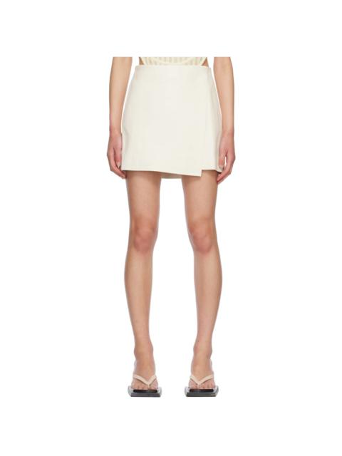 Holzweiler White Erina Faux-Leather Miniskirt