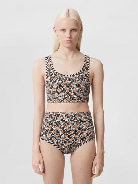 Burberry Monogram Print Stretch Nylon Bikini