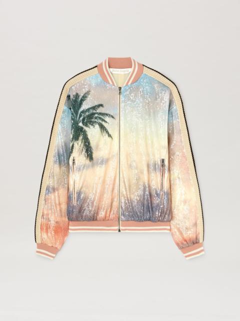 Palm Angels Sunrise palm sequins bomber