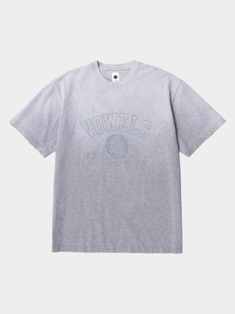 vowels Men's Faded Collegiate Tee