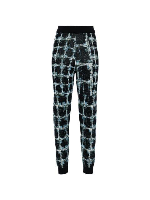 HENRIK VIBSKOV DUSK KNITTED PANTS - BLACK SHIBORI CHECKS