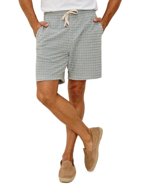 Rails Men's Nova Drawstring Shorts - Silverline Blue Grid