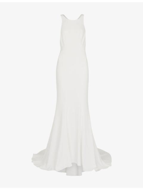 WHISTLES Lina scooped-neck woven maxi gown