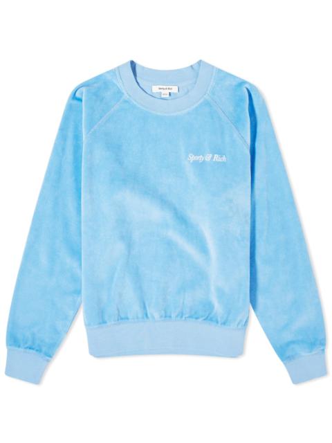 Sporty & Rich Sporty & Rich Italic Logo Raglan Crew Sweat