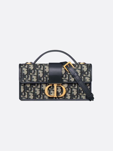 【ロゴ☆エレガント】Dior 30 Montaigne Wanderlust ミニバッグ 30 Montaigne Wanderlust Mini Bag Blue Dior Oblique Chambray