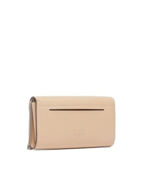 PINKO chain-strap leather clutch