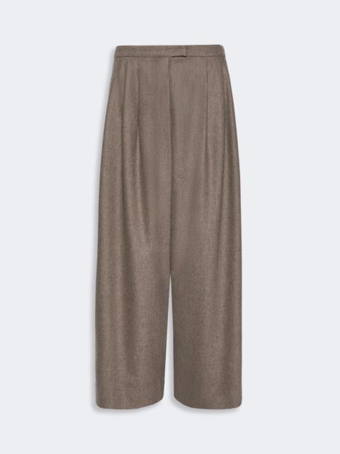 'S Max Mara PANFILO Flared wool flannel trousers - TURTLEDOVE