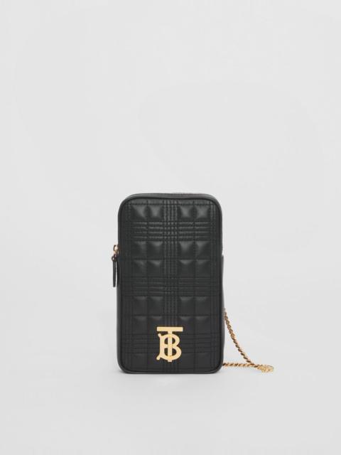 Burberry Quilted Lambskin Lola Pouch with Chain Strap