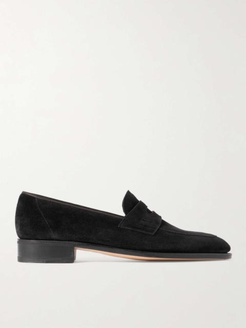 John Lobb James Suede Penny Loafers