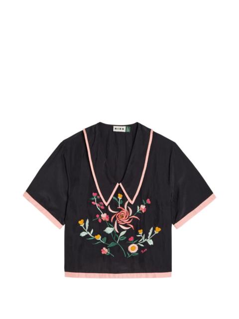 RIXO Nicolina embroidery top