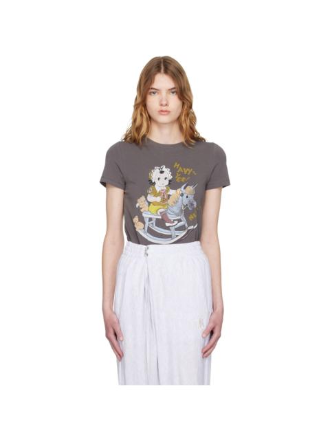 OPEN YY Gray Rocking Baby T-shirt