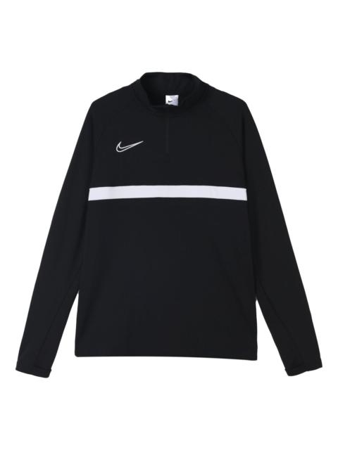 Nike Men's Nike 1/4 Zipper Soccer/Football Training Sports Quick Dry Long Sleeves Black CW6111-010